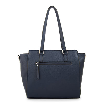 Cartera tote tres divisiones penny azul oscuro