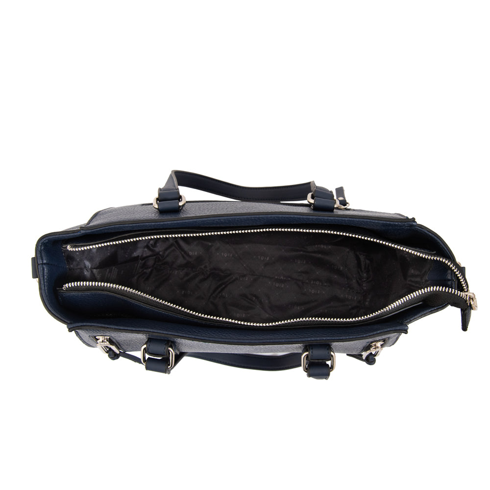 Cartera tote tres divisiones penny azul oscuro