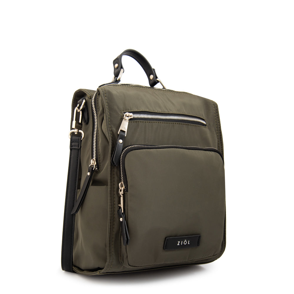 Mochila zuleika verde oliva