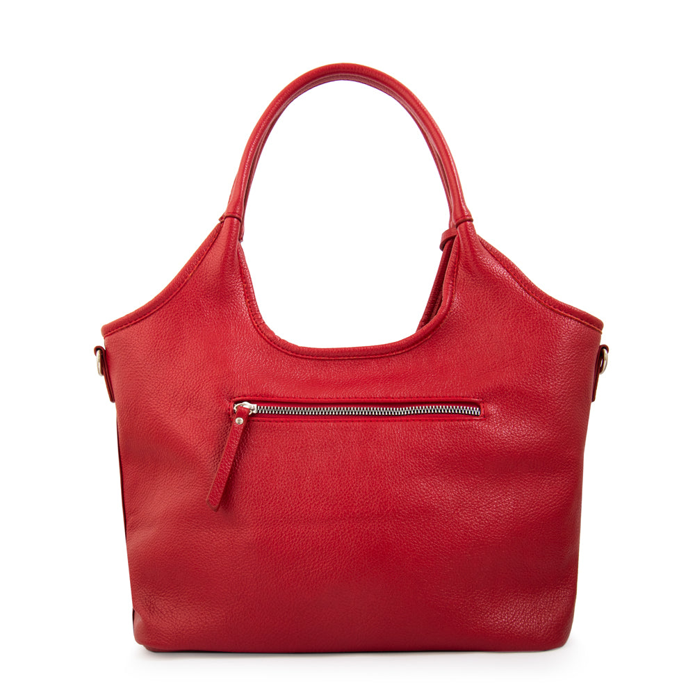 Cartera tote noelia grande rojo oscuro