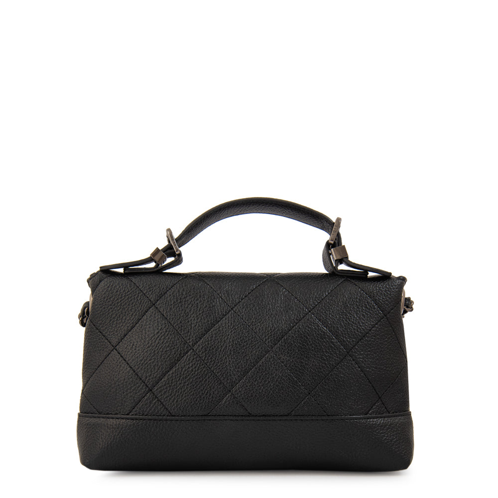 Cartera bandolera con tapa lian negro
