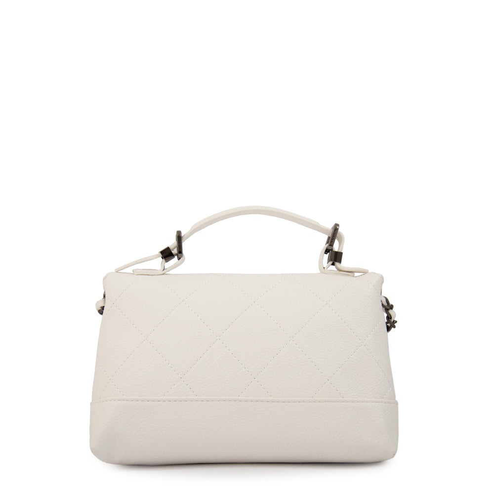Cartera bandolera con tapa lian blanco