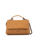 Cartera bandolera con tapa lian camel