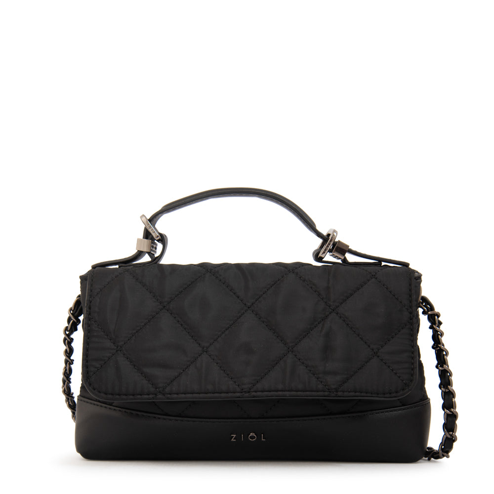 Cartera bandolera con tapa lian negro