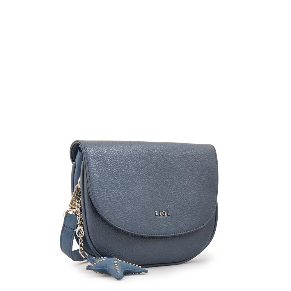 Cartera bandolera con tapa marina azul