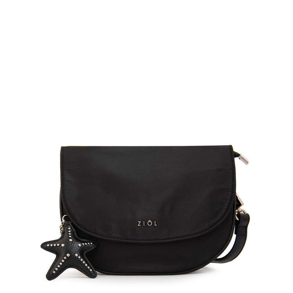 Cartera bandolera con tapa marina negro