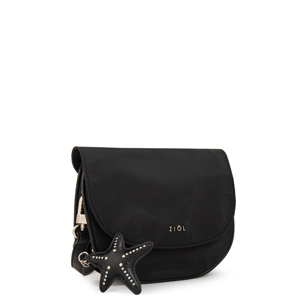 Cartera bandolera con tapa marina negro
