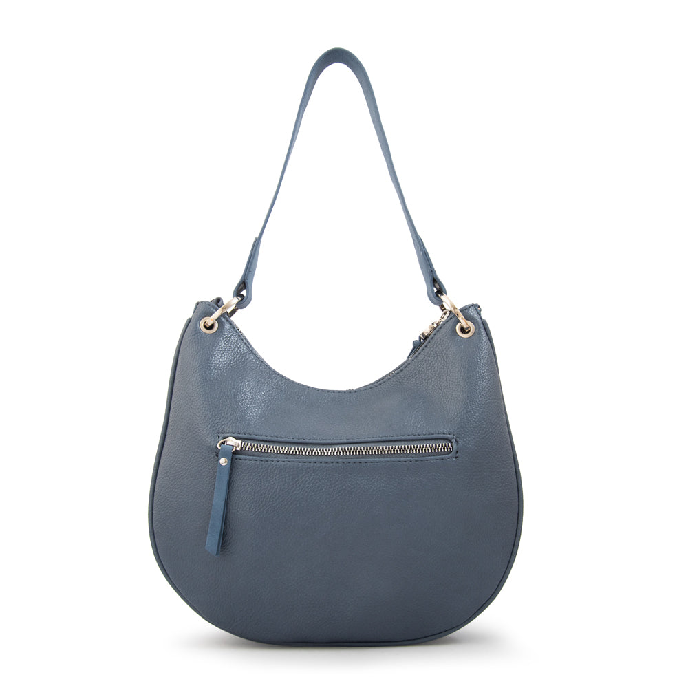 Cartera corte oval marina azul