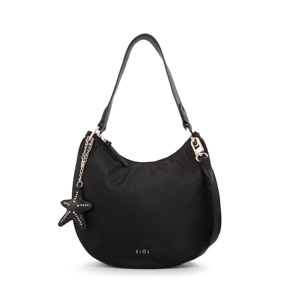 Cartera corte oval marina negro