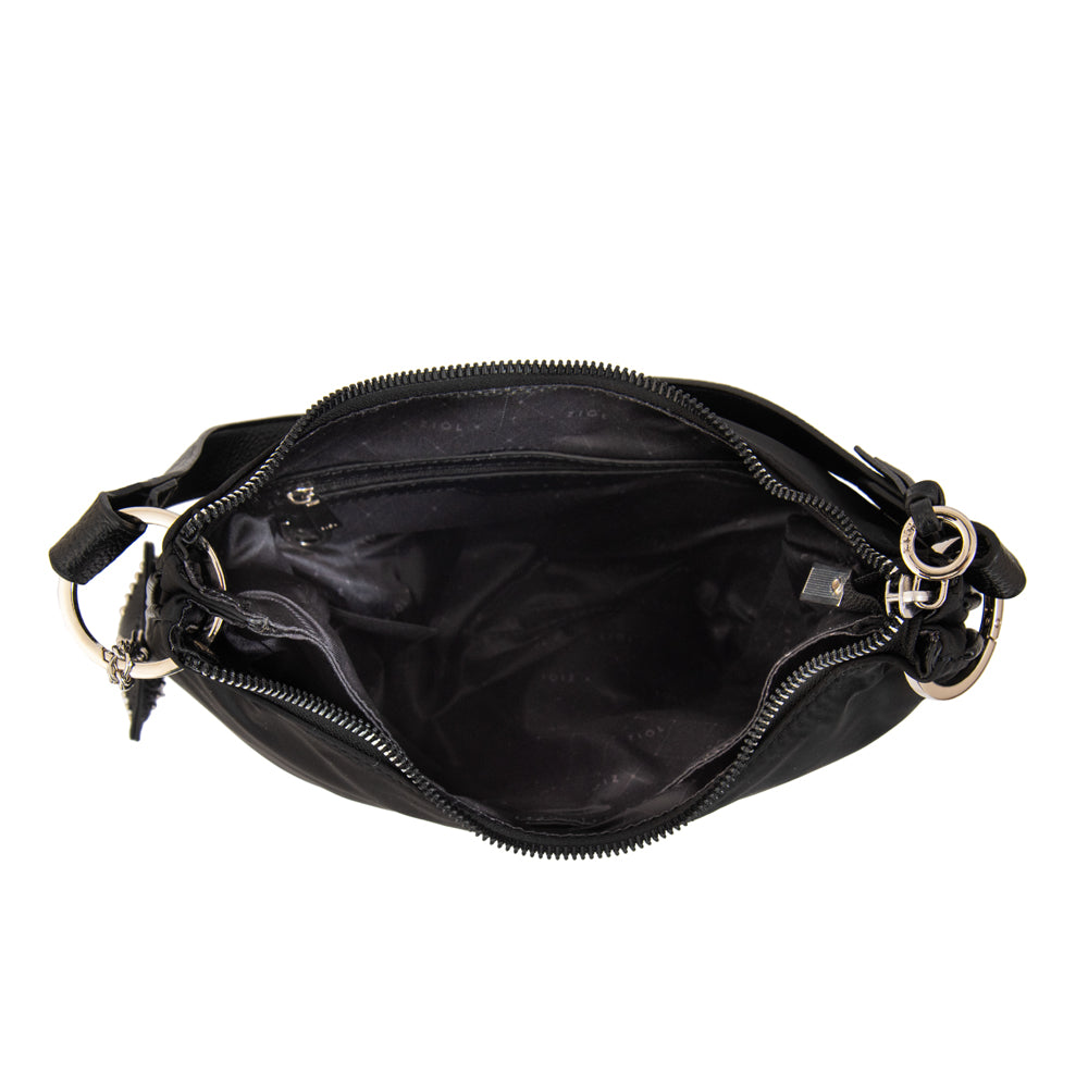 Cartera corte oval marina negro
