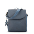 Mochila con tapa marina mediana azul