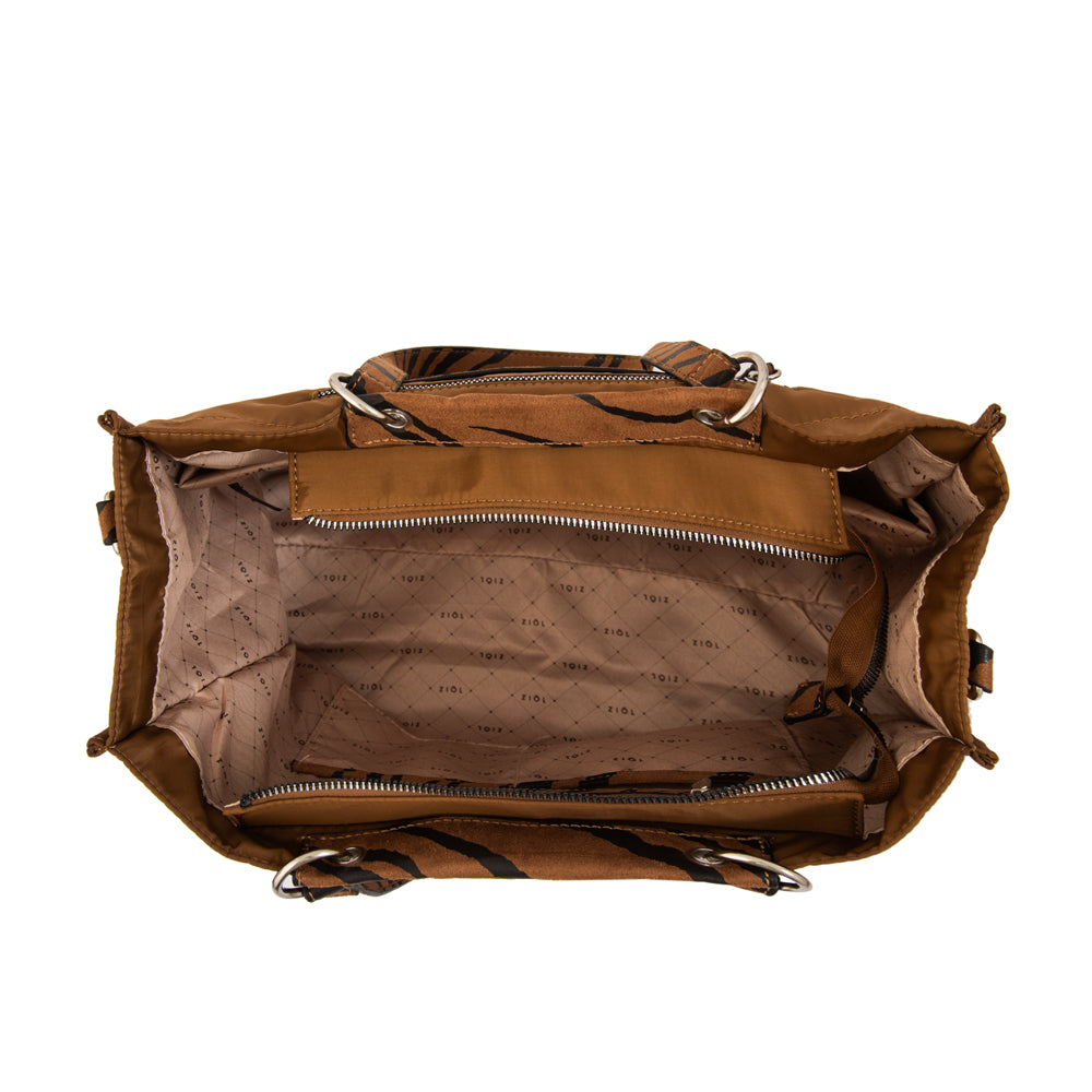 Cartera tote porta notebook simoneta camel