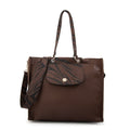 Cartera tote porta notebook simoneta café oscuro