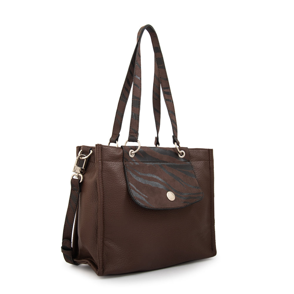 Cartera bandolera simoneta café oscuro