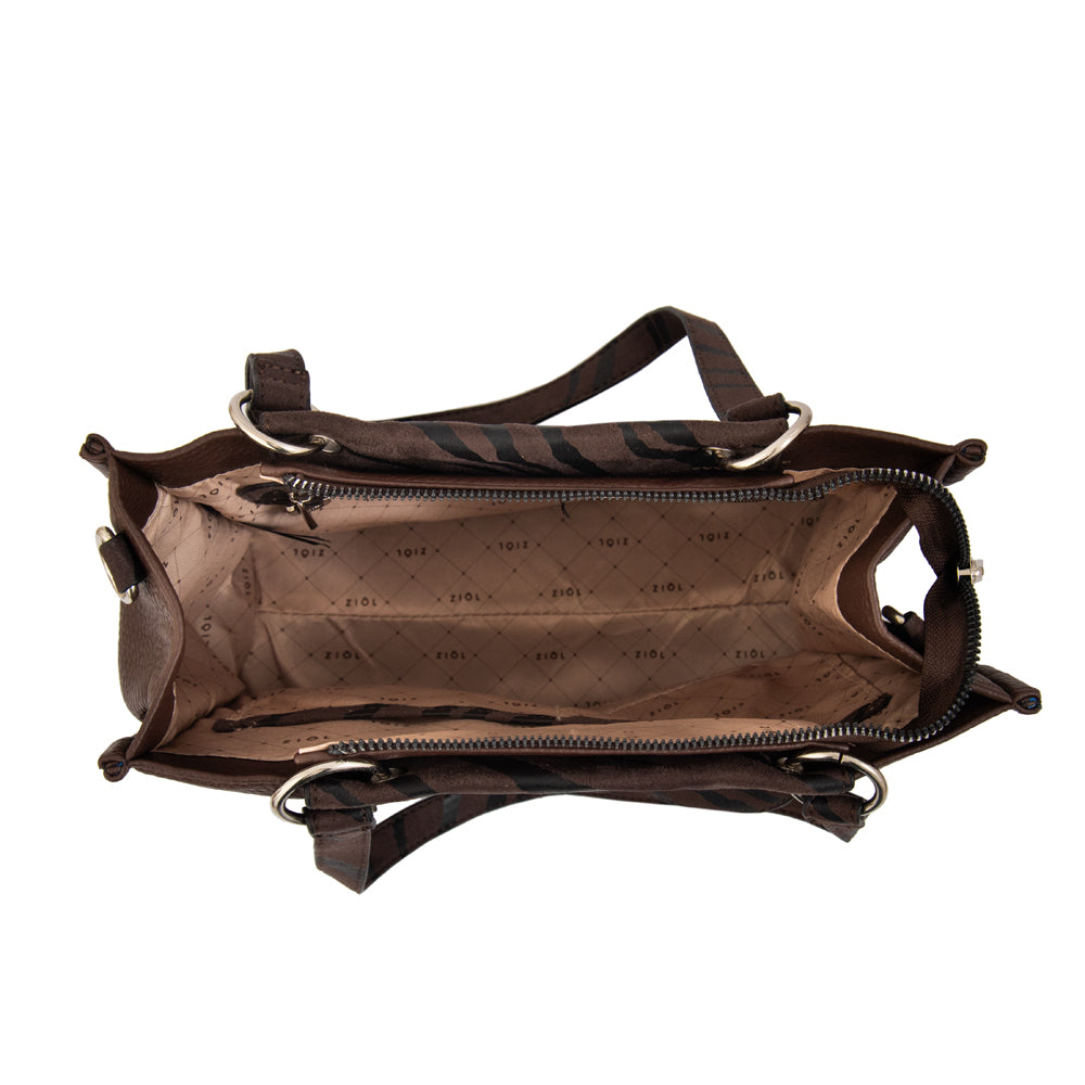 Cartera bandolera simoneta café oscuro