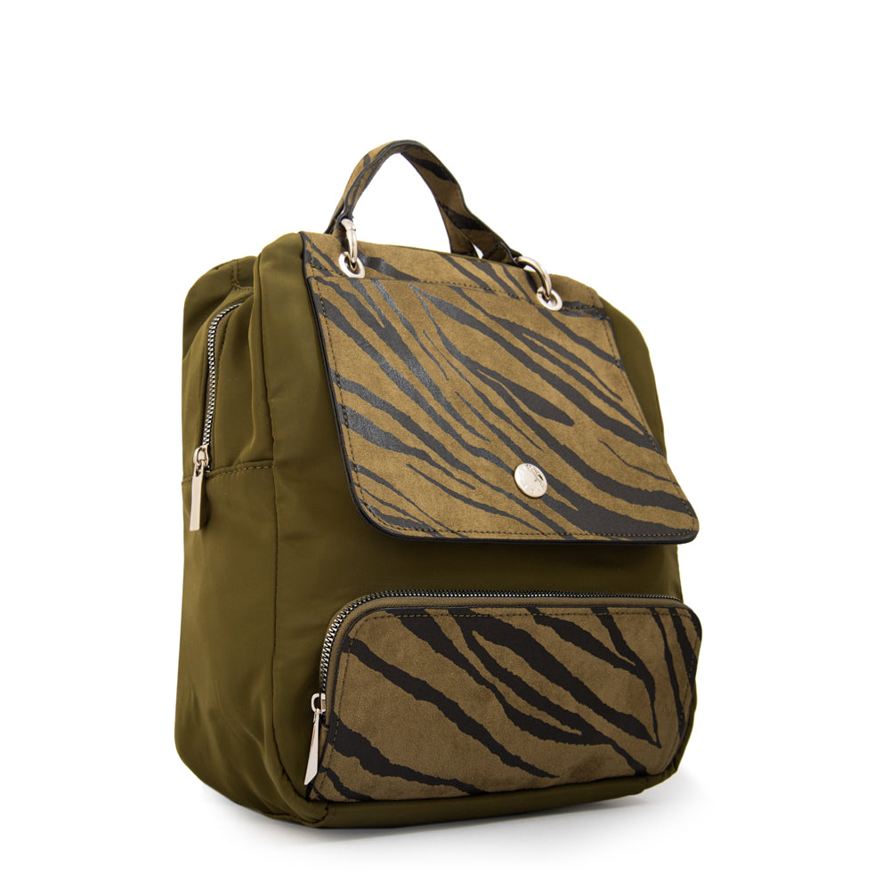 Mochila simoneta mediana verde oliva
