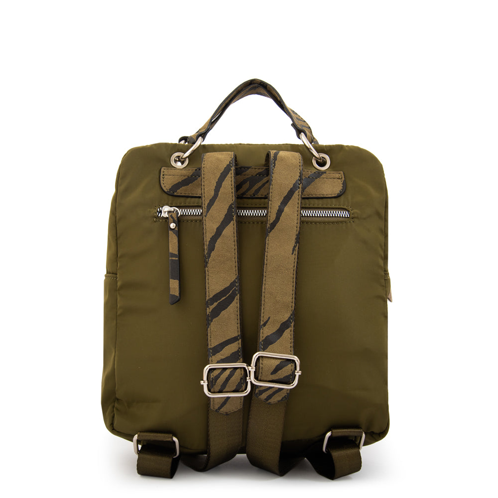 Mochila simoneta mediana verde oliva