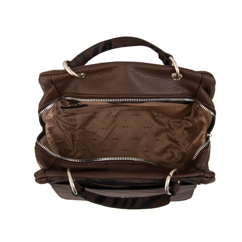 Mochila simoneta mediana café oscuro