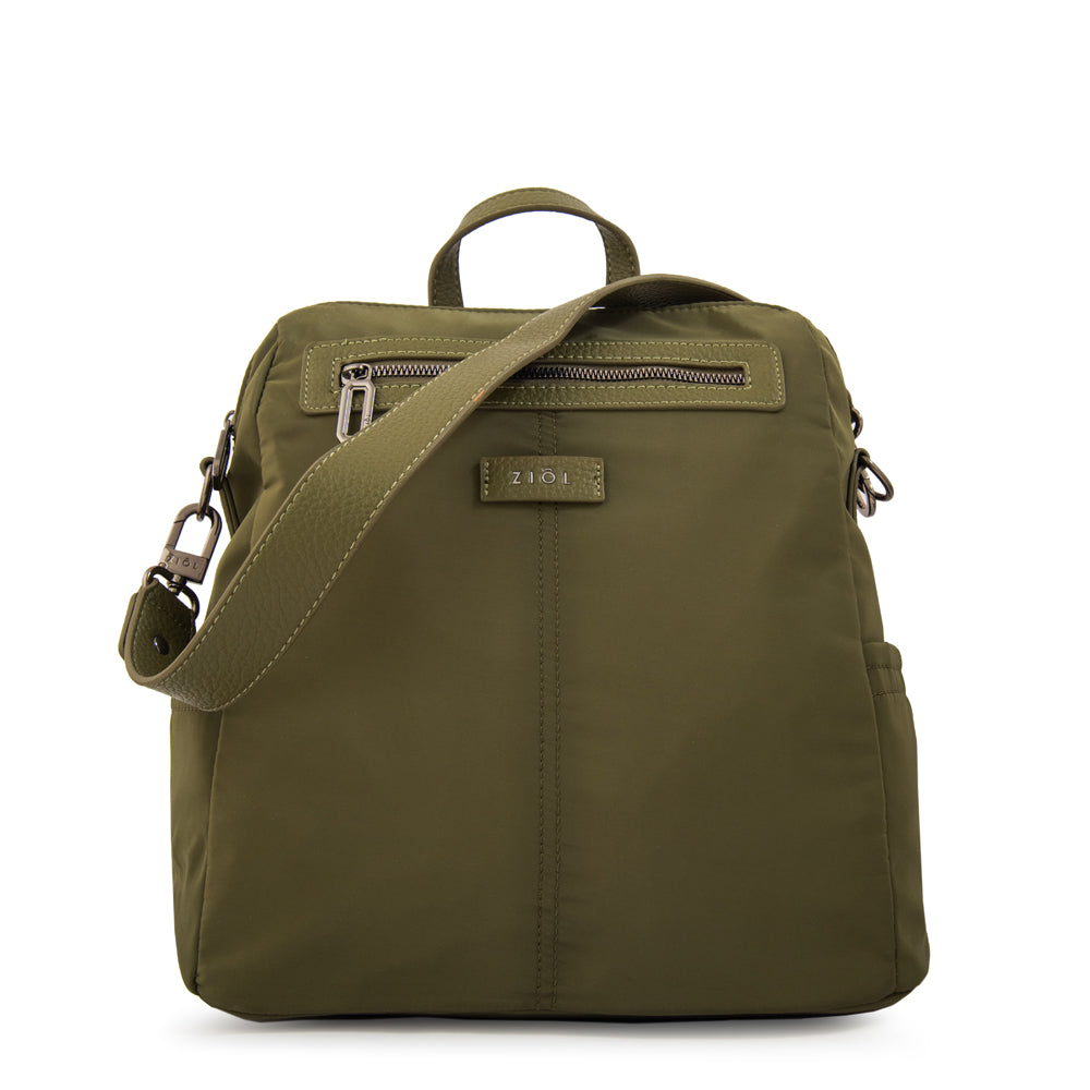 Mochila jessy mediana verde oliva