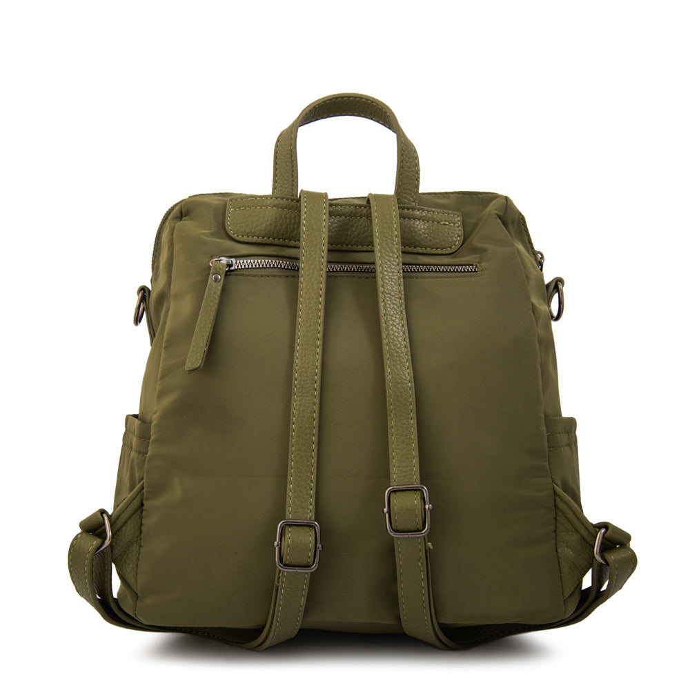 Mochila jessy mediana verde oliva