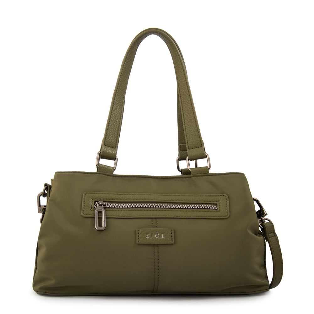 Cartera baguette jessy verde oliva