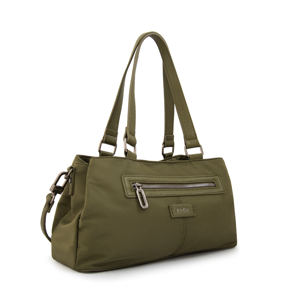 Cartera baguette jessy verde oliva