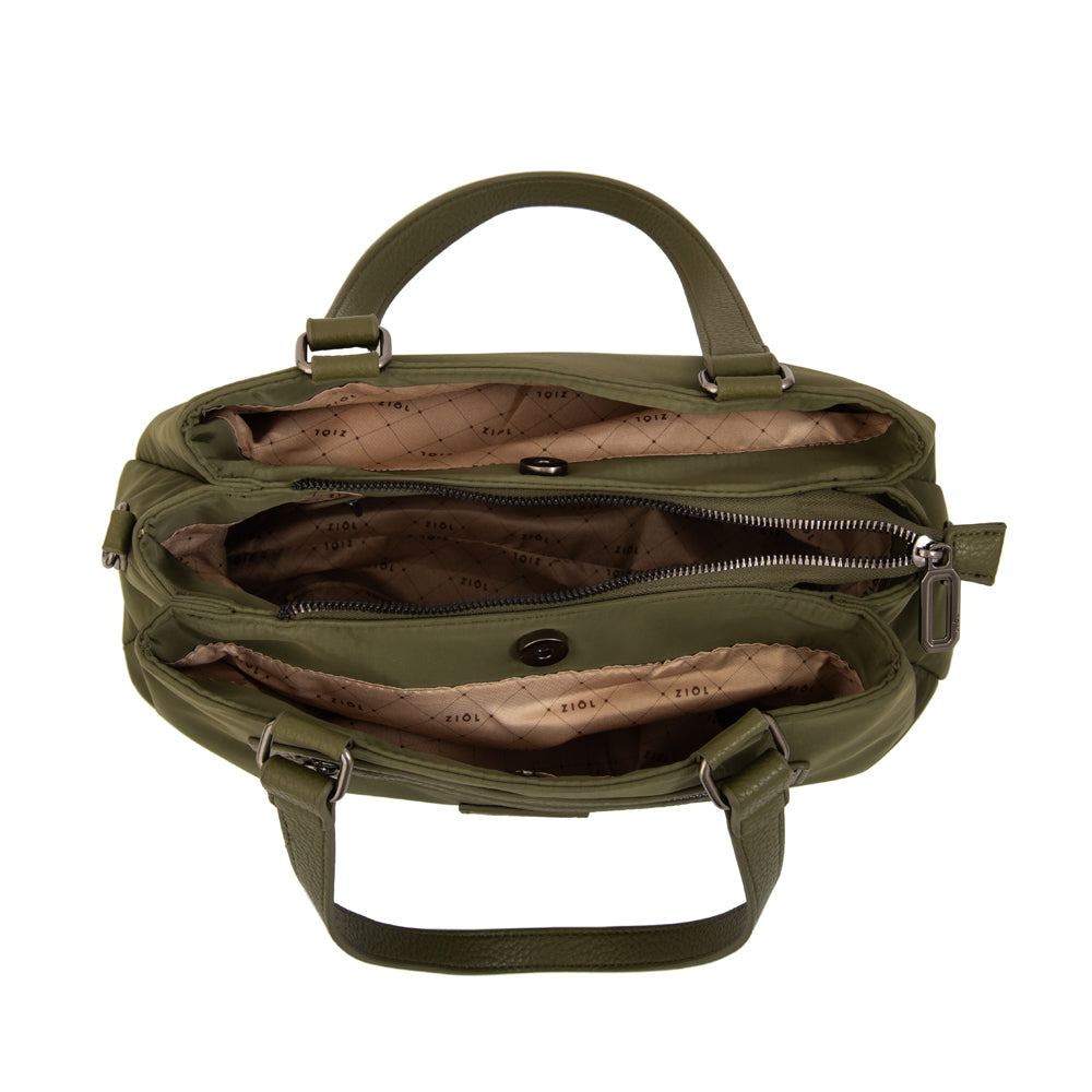 Cartera baguette jessy verde oliva