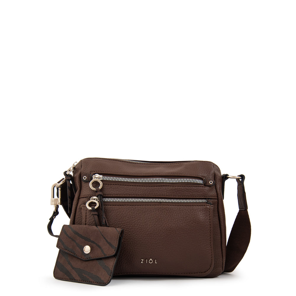 Cartera bandolera lulu café oscuro