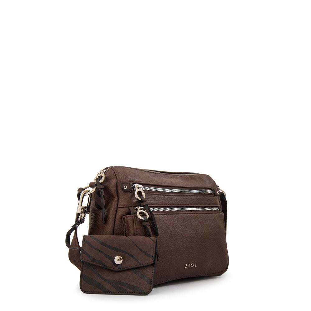 Cartera bandolera lulu café oscuro