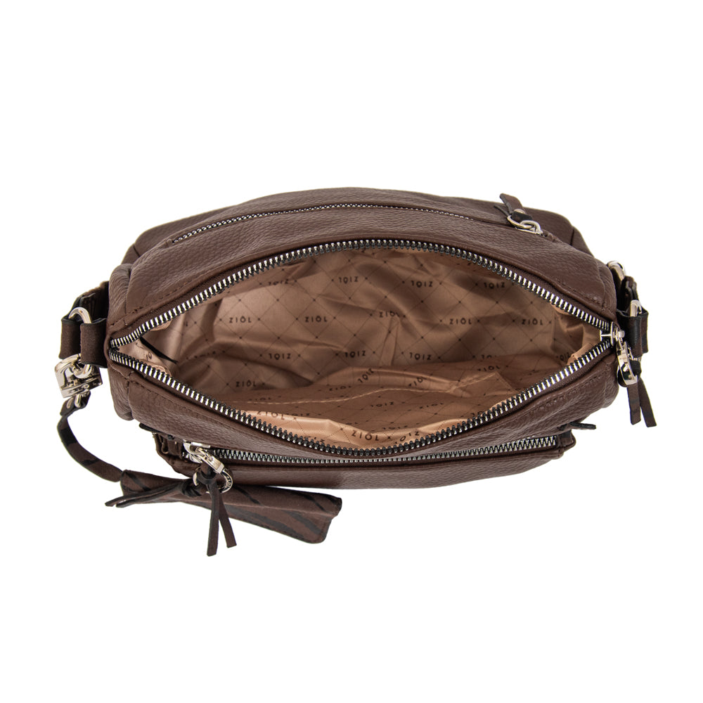 Cartera bandolera lulu café oscuro