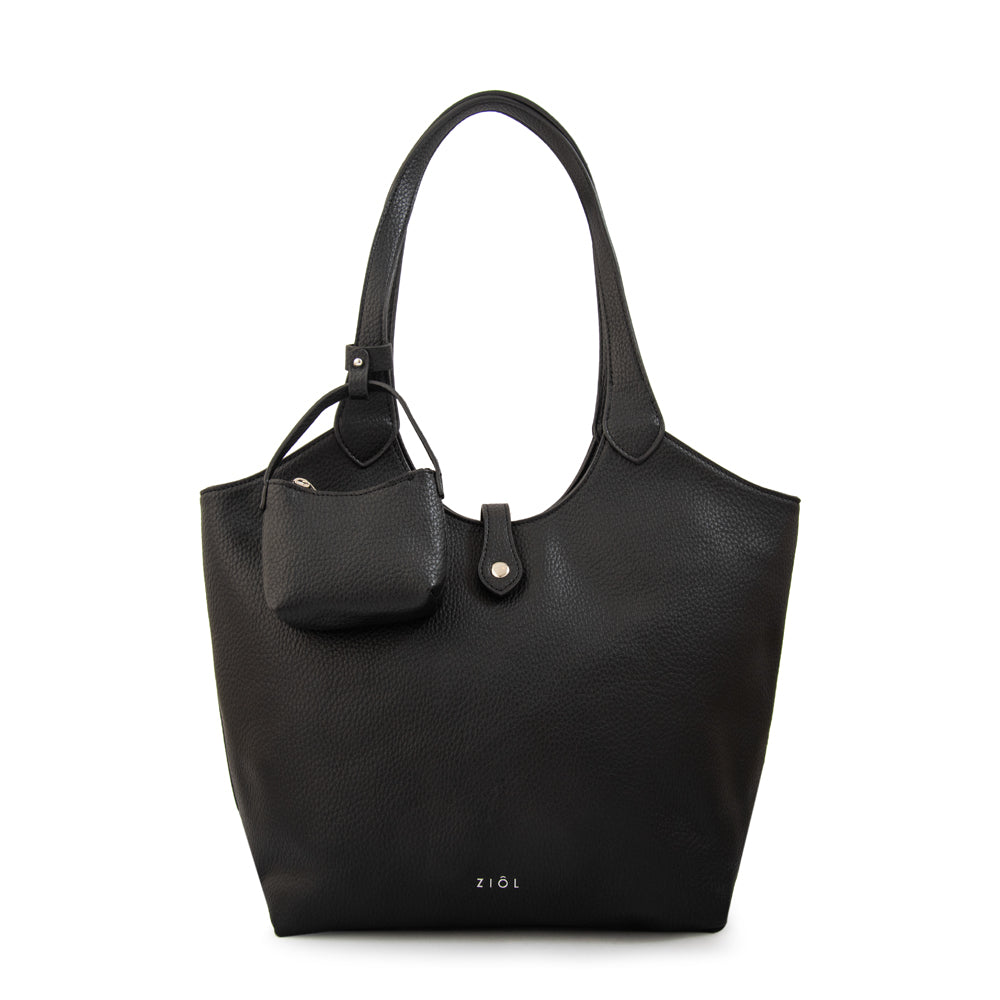 Cartera tote carra negro