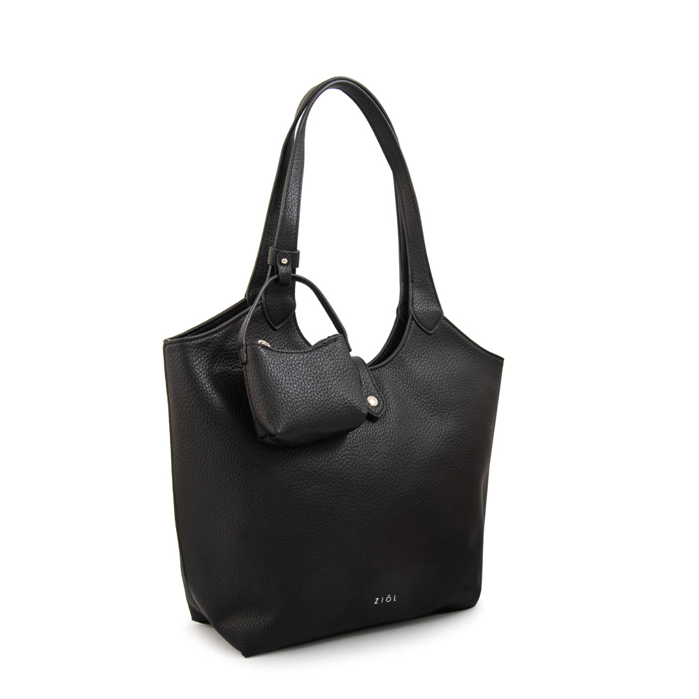 Cartera tote carra negro