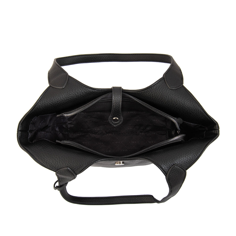 Cartera tote carra negro
