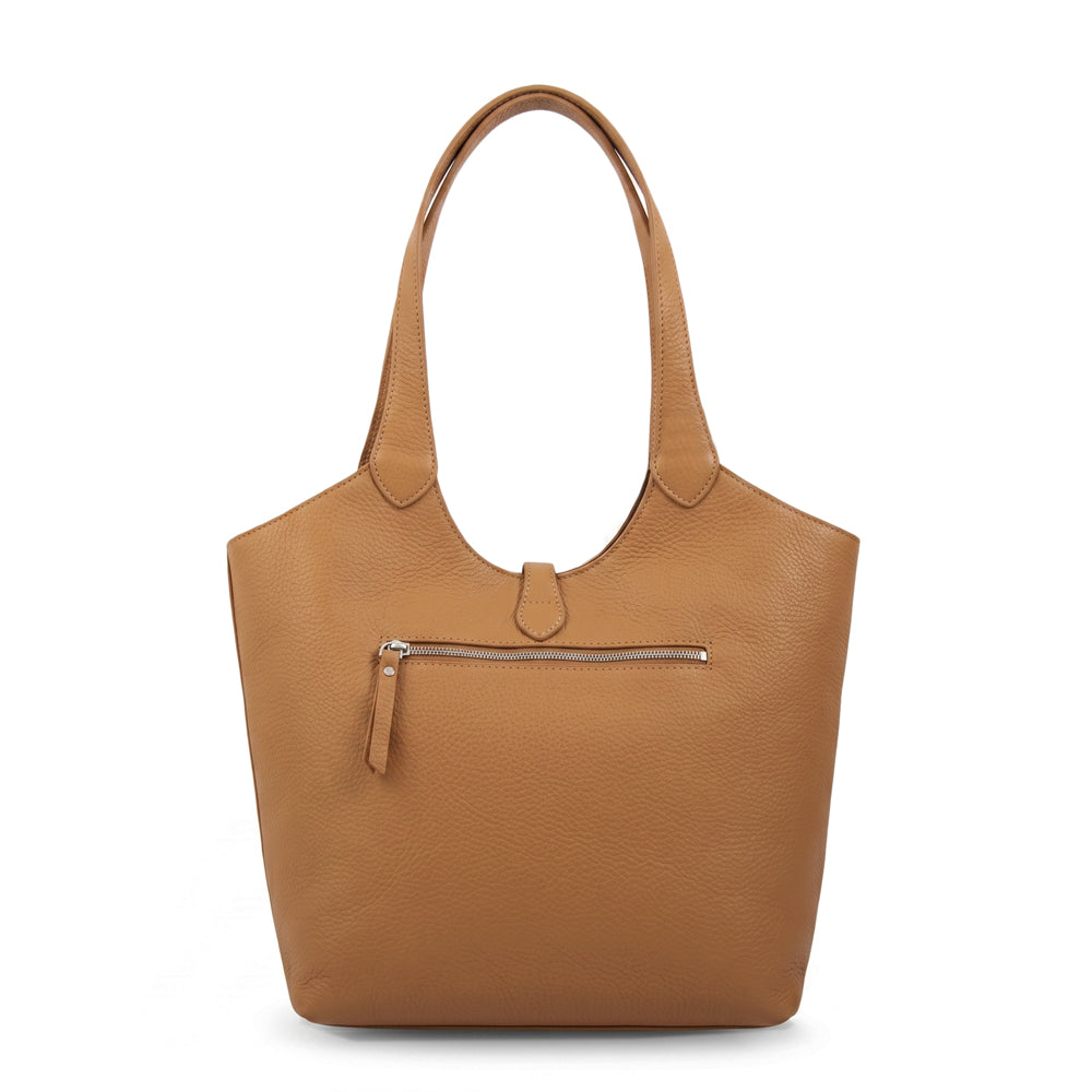 Cartera tote carra camel