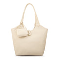 Cartera tote carra blanco crudo