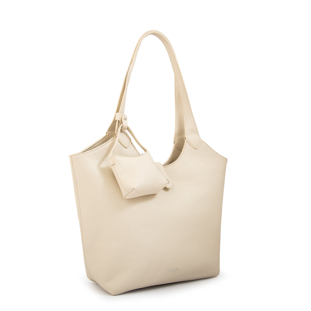 Cartera tote carra blanco crudo