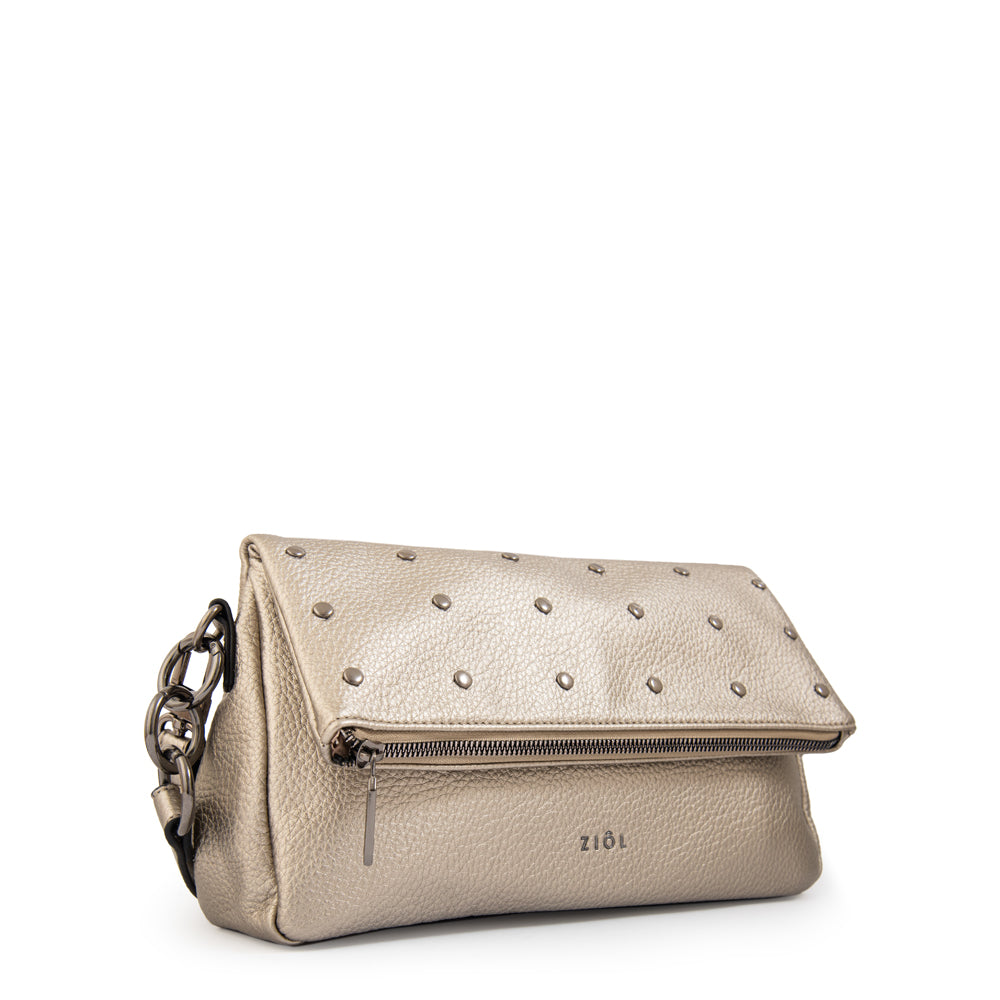 Cartera bandolera siberia plateado oscuro