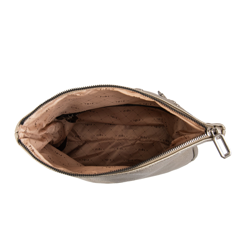 Cartera bandolera siberia plateado oscuro