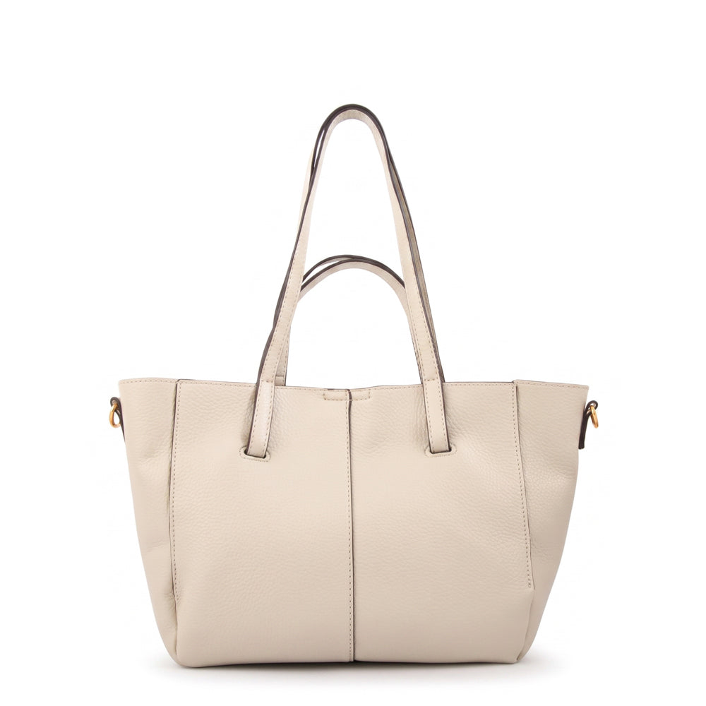 Cartera tote bote loriu blanco crudo