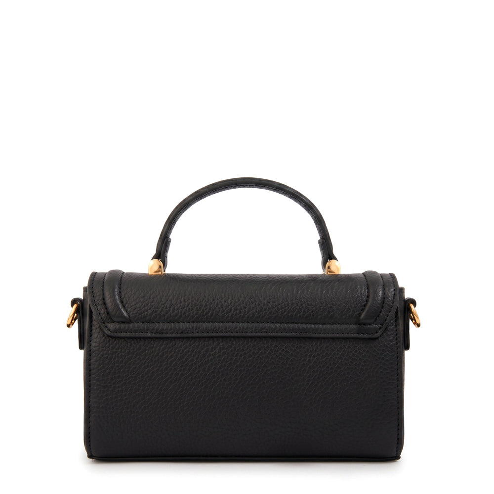 Cartera bandolera con tapa bruna negro