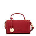 Cartera bandolera con tapa bruna rojo oscuro
