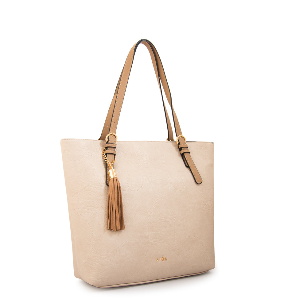 Cartera tote fabiola blanco crudo