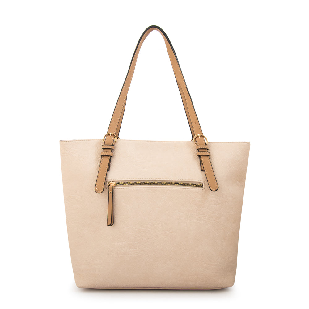 Cartera tote fabiola blanco crudo