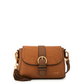 Cartera bandolera con tapa fabiola café