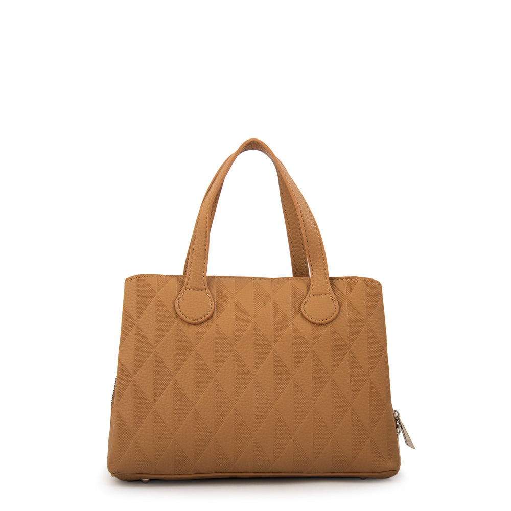 Cartera tote francini pequeña camel
