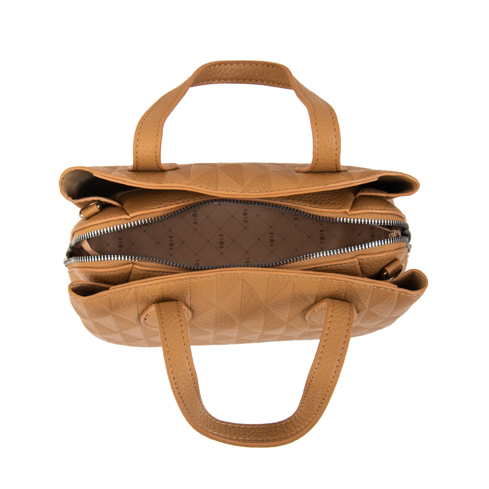 Cartera tote francini pequeña camel
