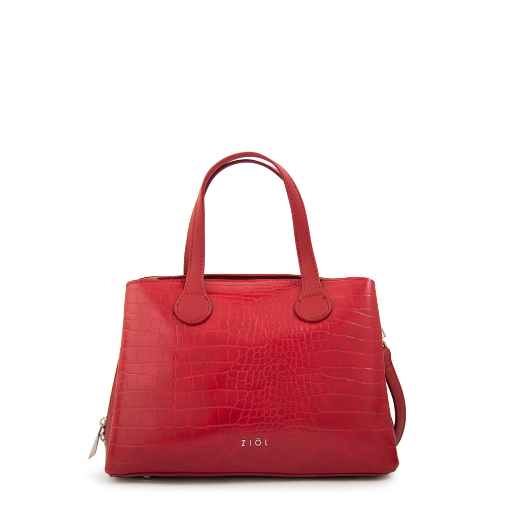 Cartera tote francini pequeña rojo