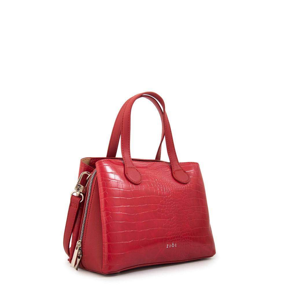 Cartera tote francini pequeña rojo