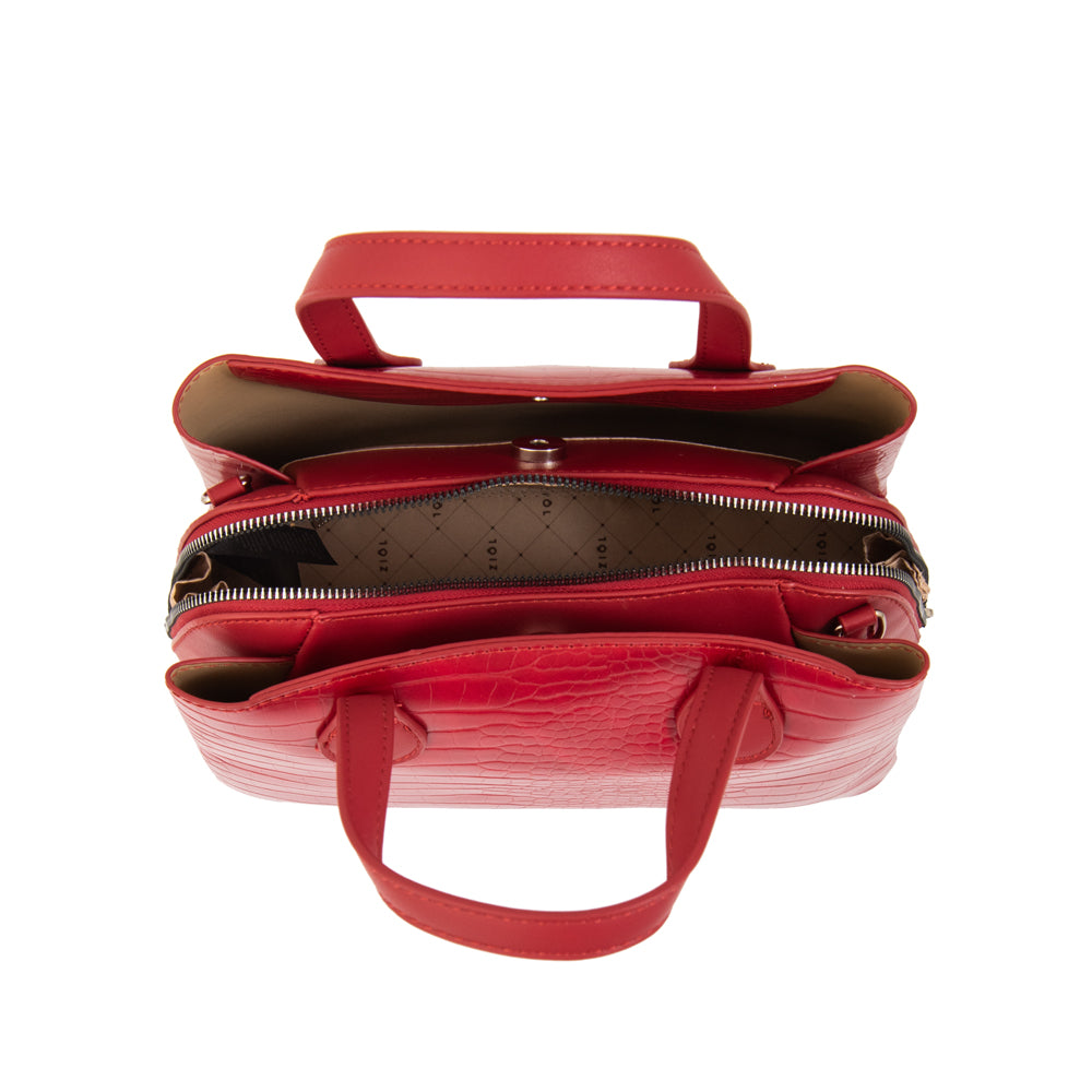 Cartera tote francini pequeña rojo