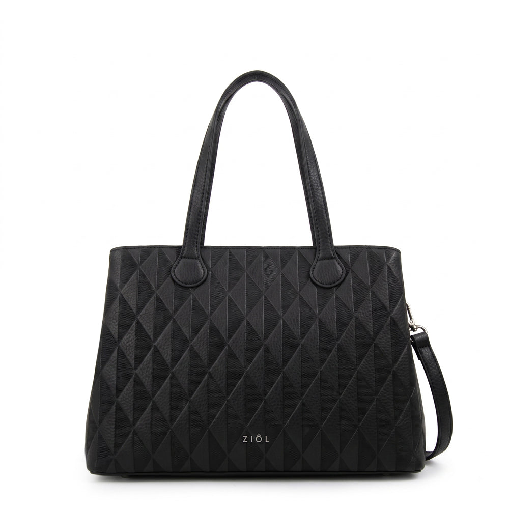 Cartera tote francini mediana negro